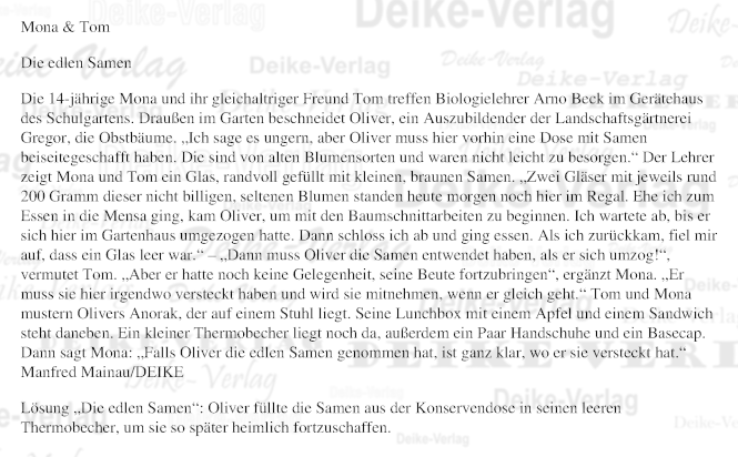Die edlen Samen (Mona und Tom)