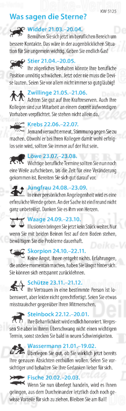 Wochenhoroskop KW 5125