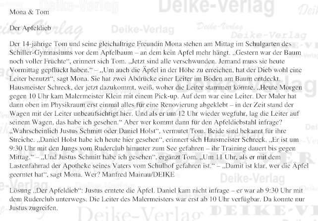 Der Apfeldieb (Mona und Tom)