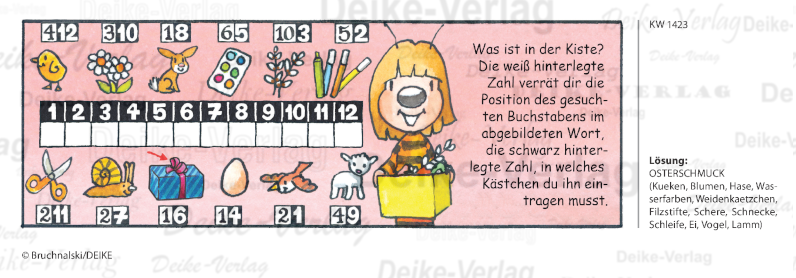 Osterschmuck - Irmi die Rätselbiene KW 1423 