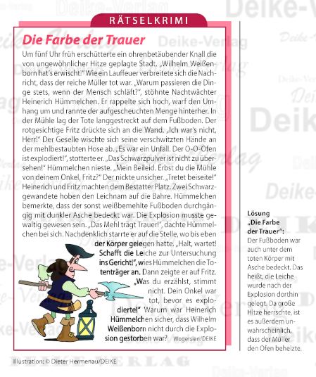 Die Farbe der Trauer Heinerich Hümmelin (Rätselkrimi)