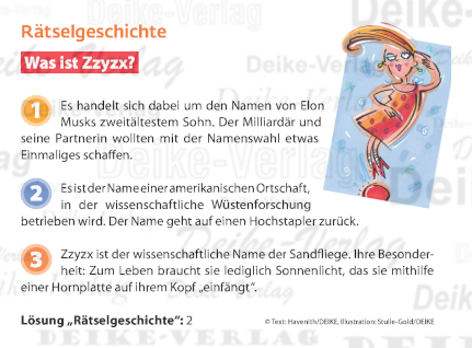 Zzyzx - Rätselgeschichte